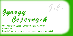 gyorgy csjernyik business card