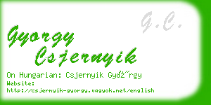 gyorgy csjernyik business card